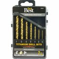 All-Source 7-Piece Titanium Drill Bit Set, 1/16 In. thru 1/4 In. 211851DB